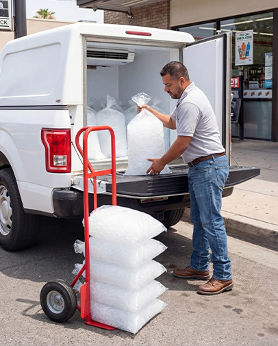 Venta de hielo local